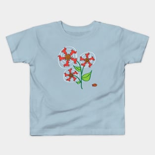 Doxie Flower - Weiner Dog - Dachshund Dog Kids T-Shirt